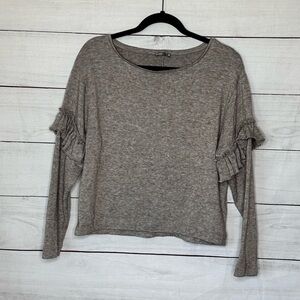 Zara Collection Ruffle Long Sleeves Sweater Size M